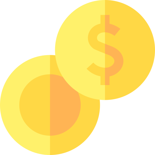 moedas Basic Straight Flat Ícone