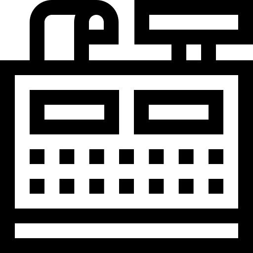 caixa registradora Basic Straight Lineal Ícone