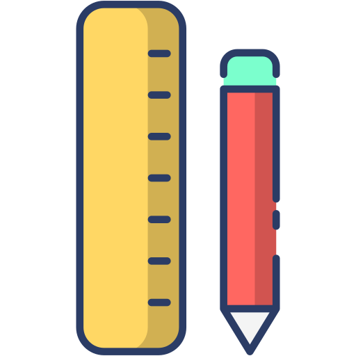 lápiz y regla Generic Outline Color icono