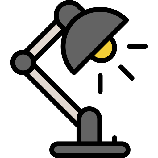 Desk lamp Generic Outline Color icon