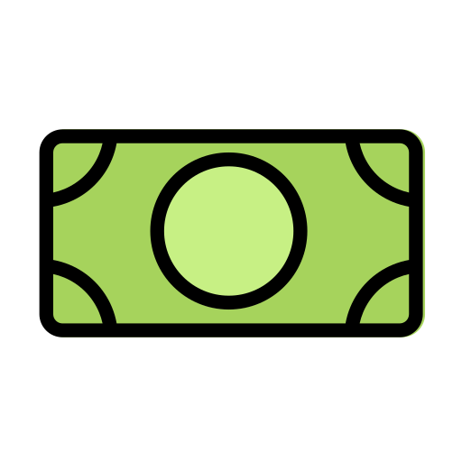 Символ доллара в черном овале Generic Outline Color иконка