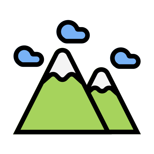 montaña Generic Outline Color icono