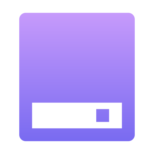 disco duro Generic Flat Gradient icono