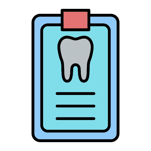 Historial dental Generic Outline Color icono
