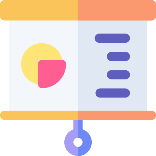 presentatie Basic Rounded Flat icoon