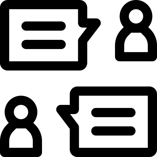 conversação Basic Rounded Lineal Ícone