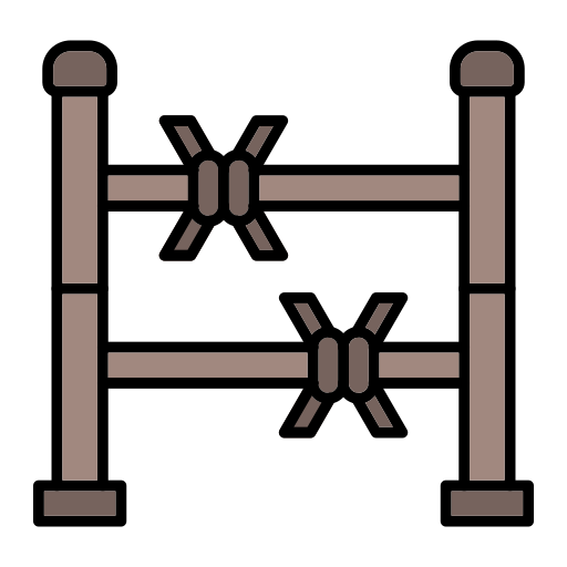 drut kolczasty Generic Outline Color ikona