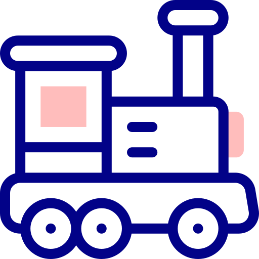 기차 Detailed Mixed Lineal color icon