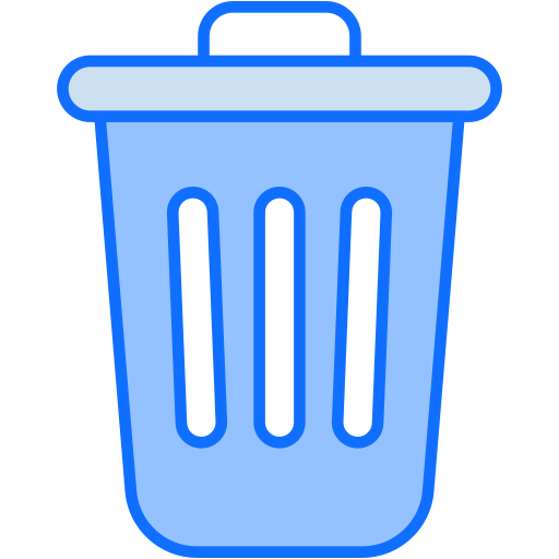 caixote de lixo Generic Blue Ícone