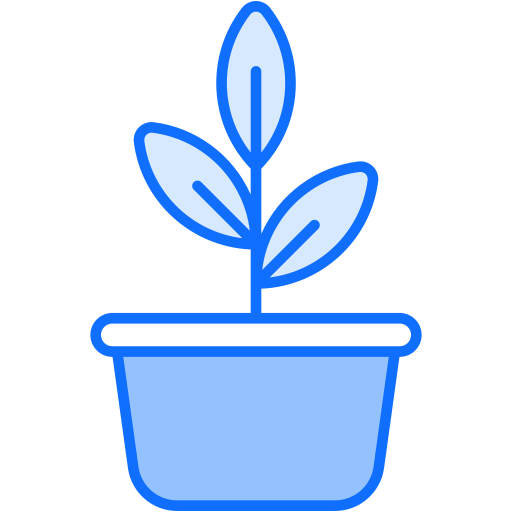plant in bloempot Generic Blue icoon