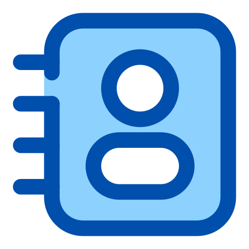 Phone book Generic Blue icon