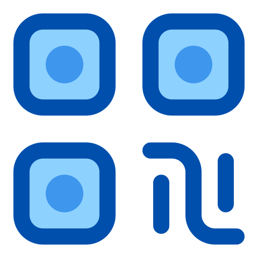 qrコード Generic Blue icon