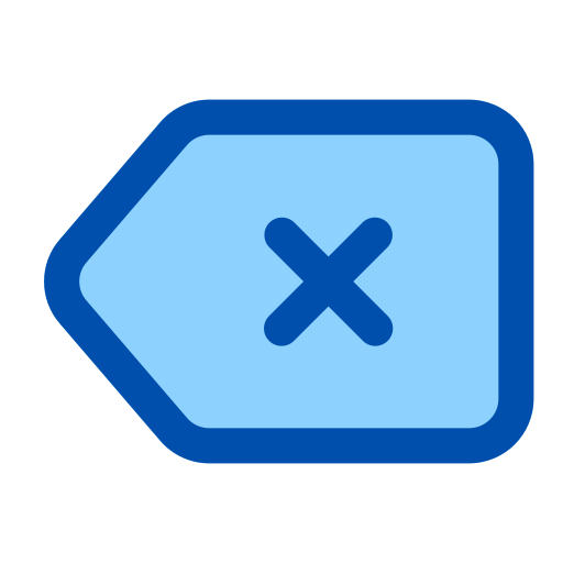 Круглая кнопка удаления папки Generic Blue иконка