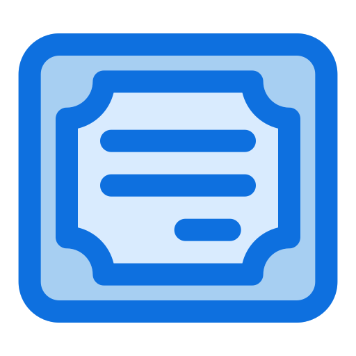 certificaat Generic Blue icoon