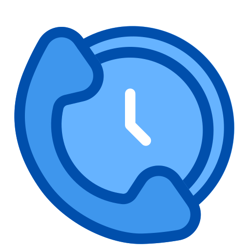 llamada de tiempo Generic Blue icono