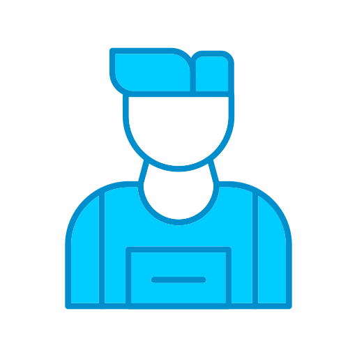 trabajador Generic Blue icono