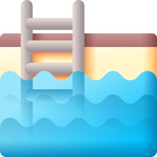 Swimming pool 3D Color icon