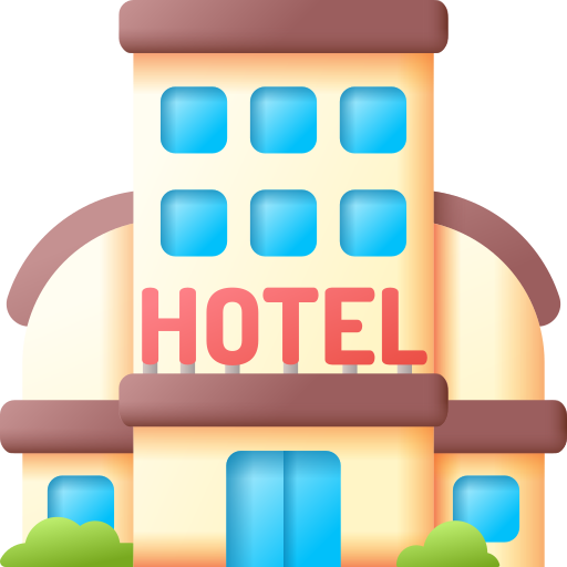 hotel 3D Color icono