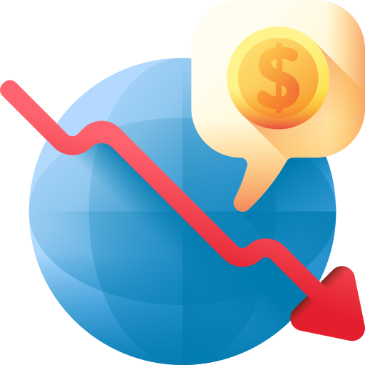 economic crisis 3D Color иконка