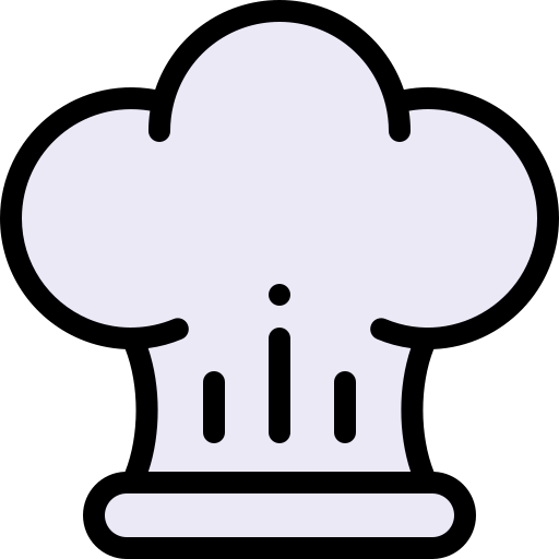gorro de cocinero Detailed Rounded Lineal color icono