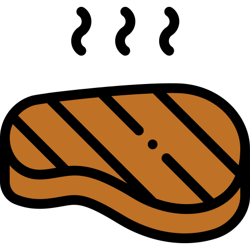Steak Detailed Rounded Lineal color icon