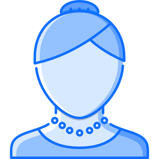 Woman Coloring Blue icon