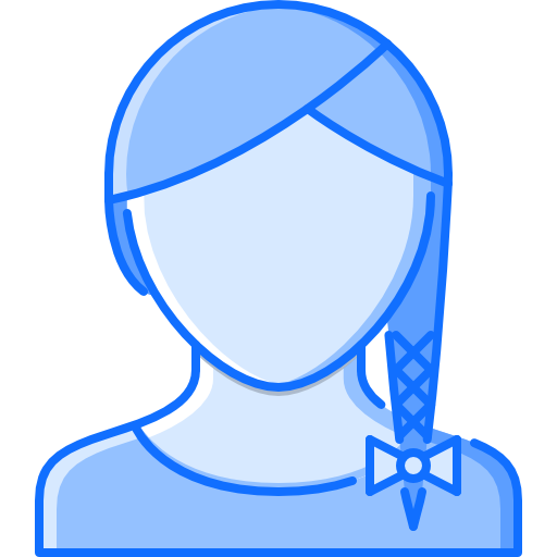 femme Coloring Blue Icône