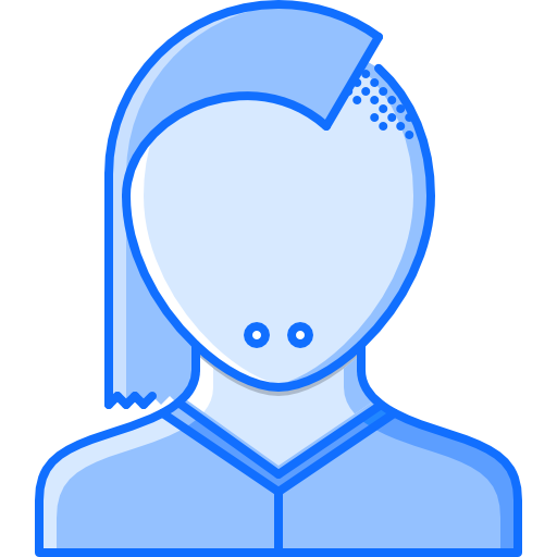 Woman Coloring Blue icon