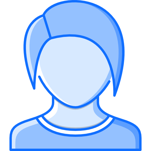 女性 Coloring Blue icon