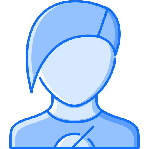 女性 Coloring Blue icon