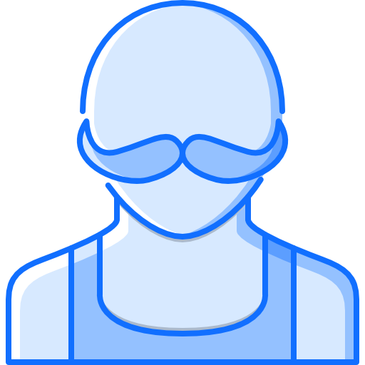 hipster Coloring Blue icon