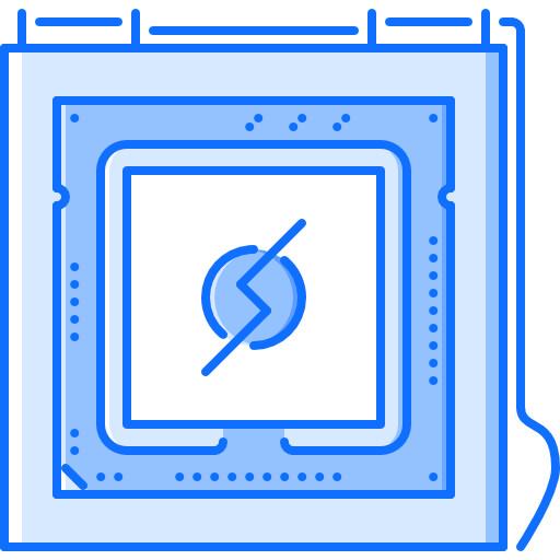 cpu Coloring Blue icon
