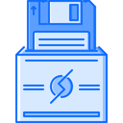Floppy disk Coloring Blue icon