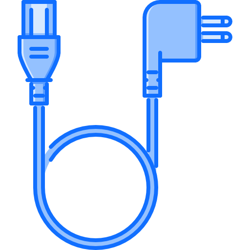 Power cable Coloring Blue icon