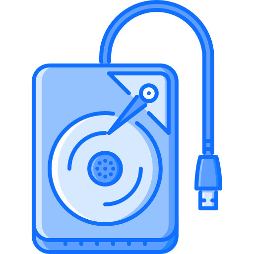 하드 디스크 Coloring Blue icon