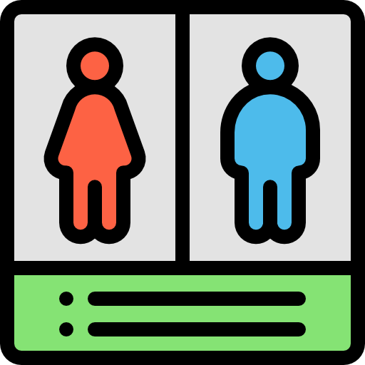 Restroom Detailed Rounded Lineal color icon