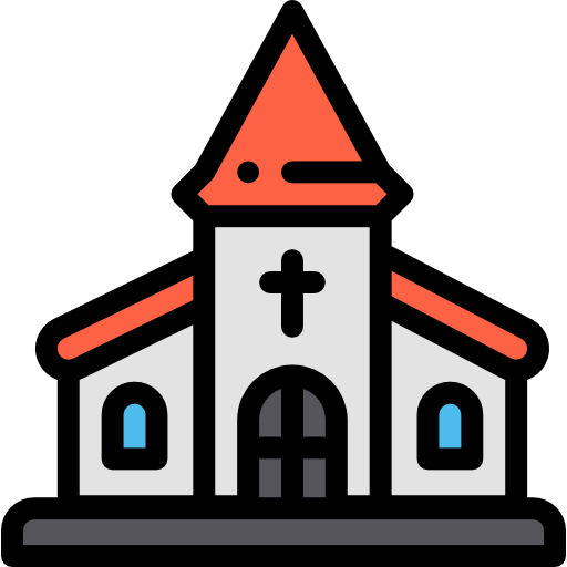 kościół Detailed Rounded Lineal color ikona