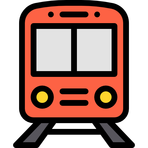 Train Detailed Rounded Lineal color icon
