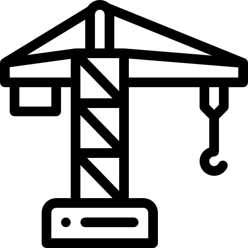 Башенный кран Detailed Rounded Lineal иконка