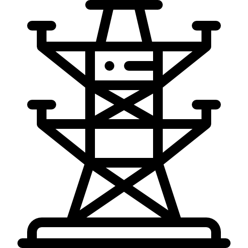 電気塔 Detailed Rounded Lineal icon