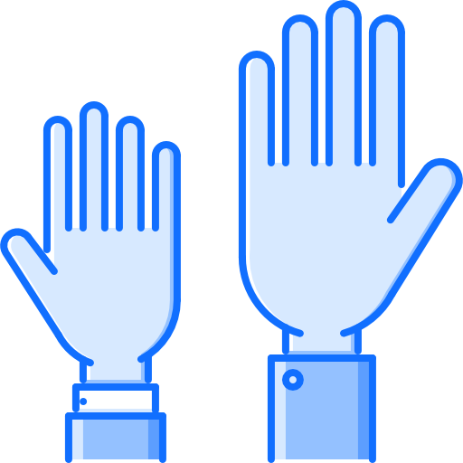 ręka Coloring Blue ikona