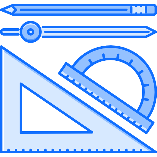 分度器 Coloring Blue icon