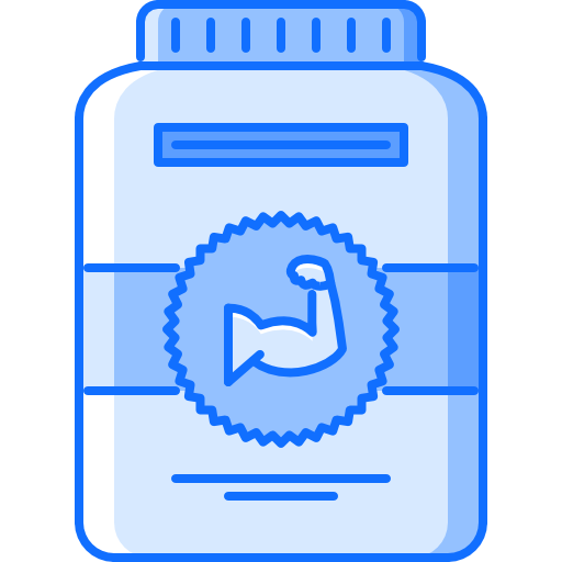 Protein supplement Coloring Blue icon