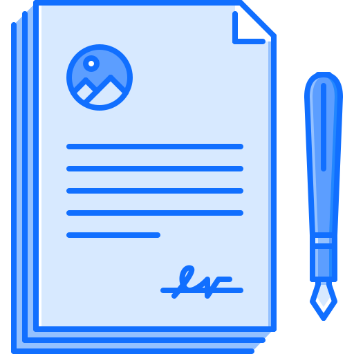 Agreement Coloring Blue icon