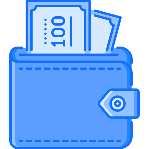 지갑 Coloring Blue icon