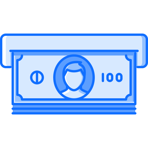 geldautomaat Coloring Blue icoon