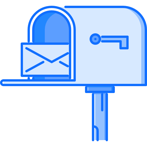 メールボックス Coloring Blue icon