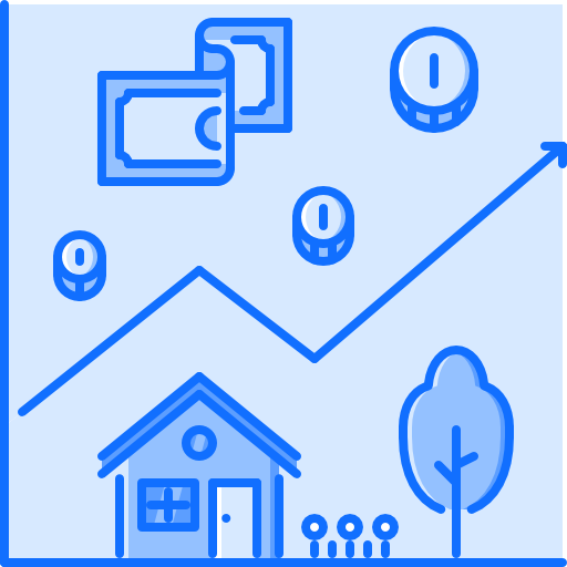 diagramm Coloring Blue icon