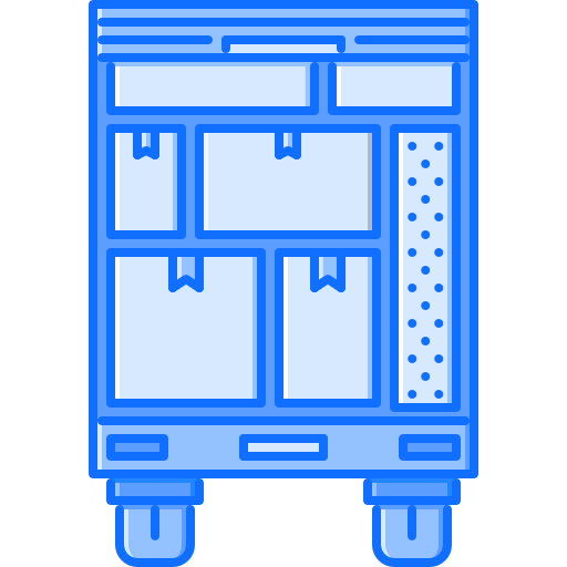 verhuiswagen Coloring Blue icoon