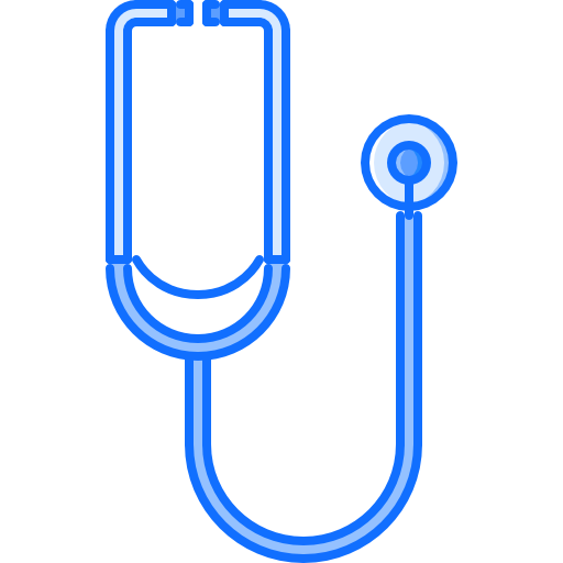 Stethoscope Coloring Blue icon